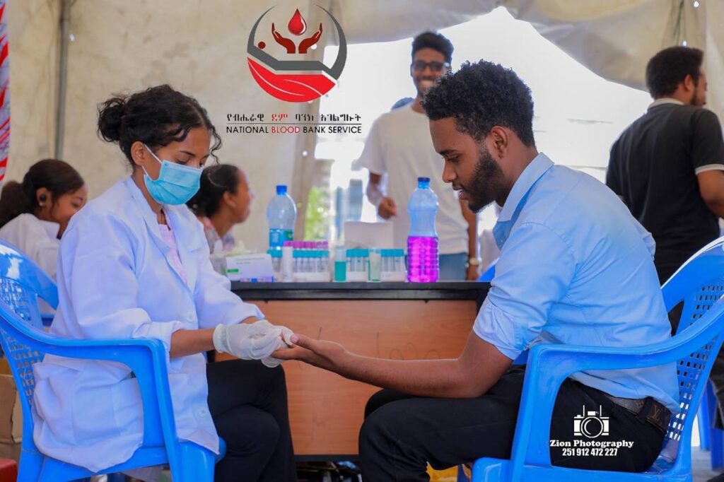UNITY STUDENTS AND STAFFS DONATING BLOOD at Unity University