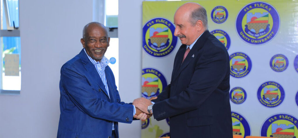 A VISIT FORM AMBASSADOR OF CUBA TO ETHIOPIA. H.E. JORGE LEFEBRE TO UNITY UNIVERSITY